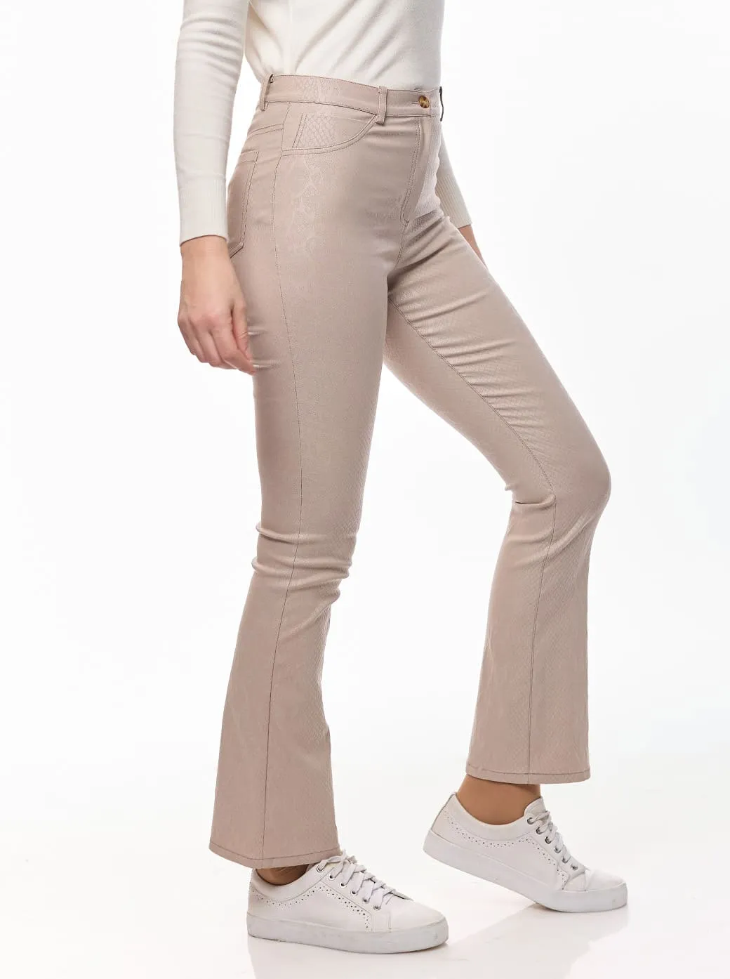 Pantalón beige estampado Esenciales