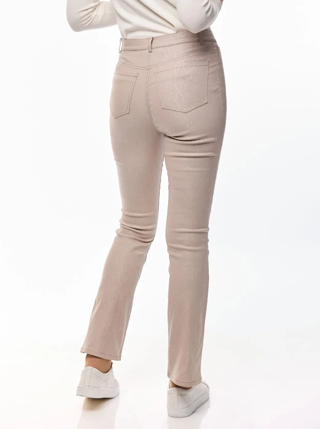 Pantalón beige estampado Esenciales