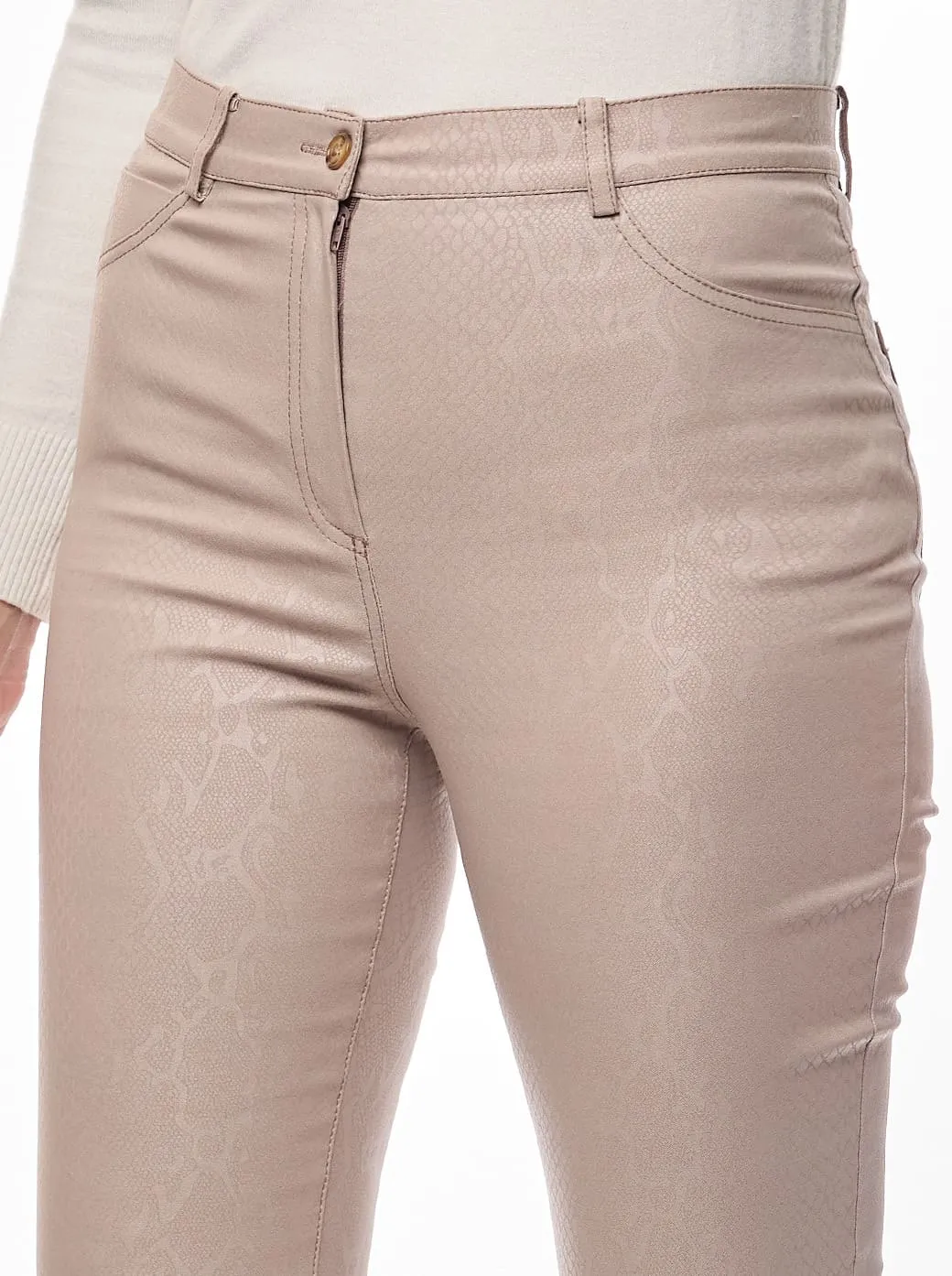 Pantalón beige estampado Esenciales