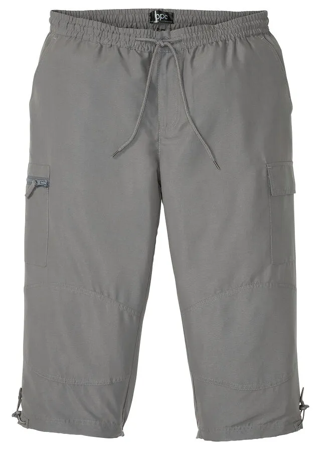 Pantalón capri de microfibra con corte cómodo Gris ahumado