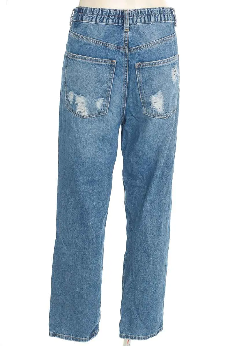 PANTALóN COLOR AZUL  WAX JEAN