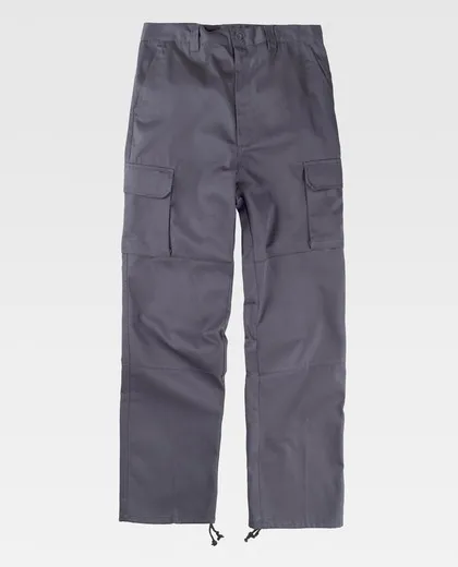 Pantalón con refuerzos en culera y rodillas Gris