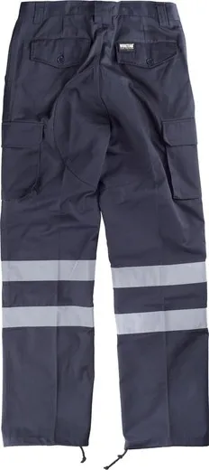 Pantalón sin elástico con refuerzos Marino