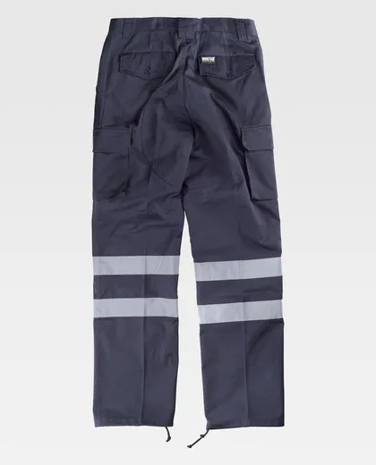 Pantalón sin elástico con refuerzos Marino