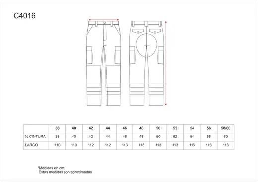 Pantalón sin elástico con refuerzos Marino