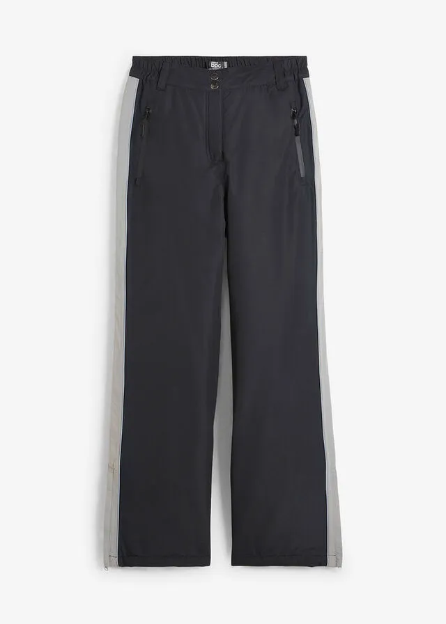 Pantalón térmico funcional con detalles reflectantes Negro