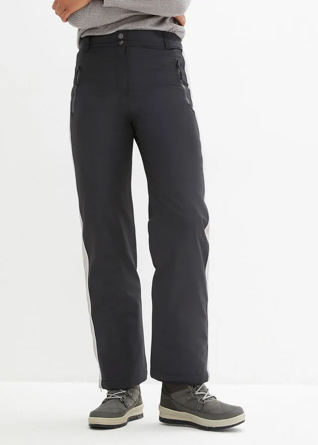 Pantalón térmico funcional con detalles reflectantes Negro