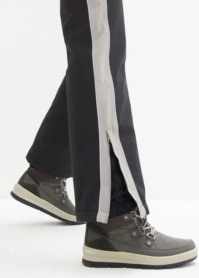 Pantalón térmico funcional con detalles reflectantes Negro