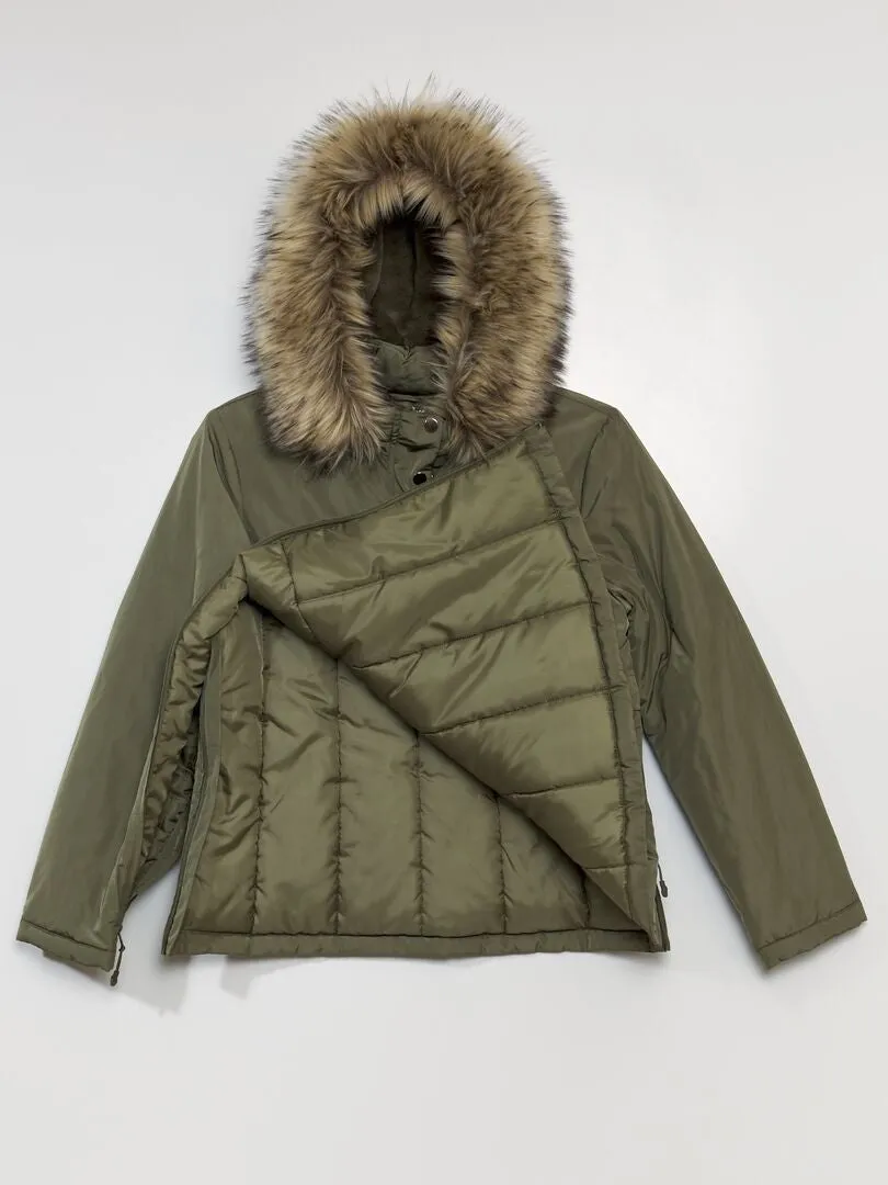 PARKA CON CIERRE DE CREMALLERA  SO EASY  VERDE LIQUEN