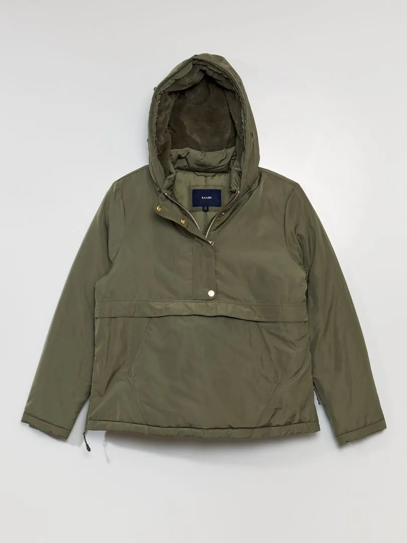 PARKA CON CIERRE DE CREMALLERA  SO EASY  VERDE LIQUEN
