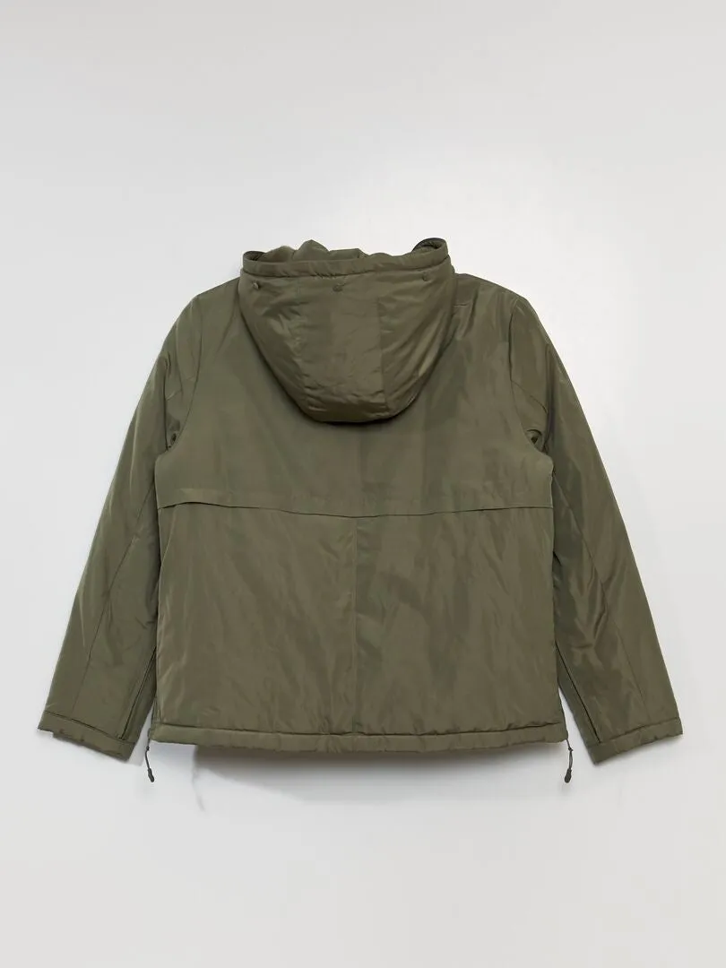 PARKA CON CIERRE DE CREMALLERA  SO EASY  VERDE LIQUEN