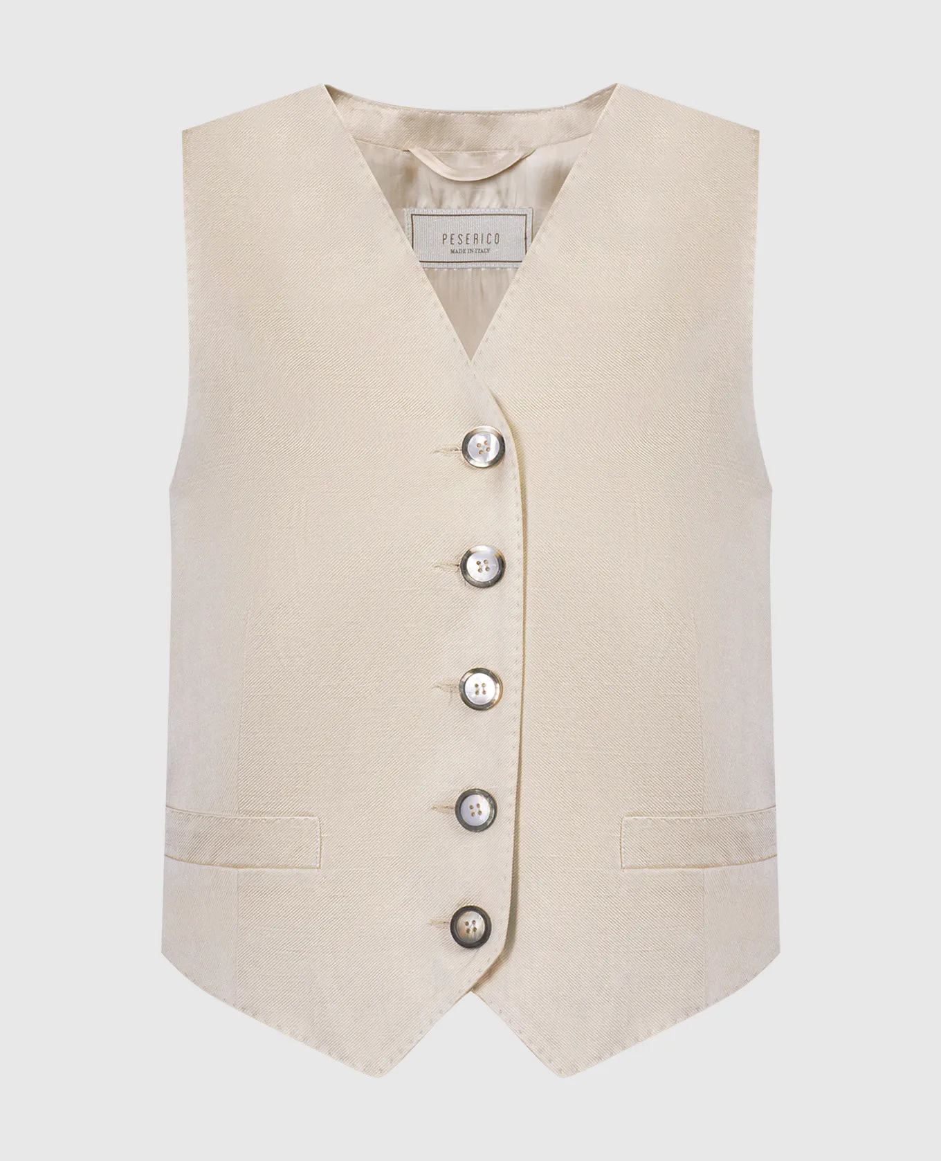Peserico Beige vest with linen