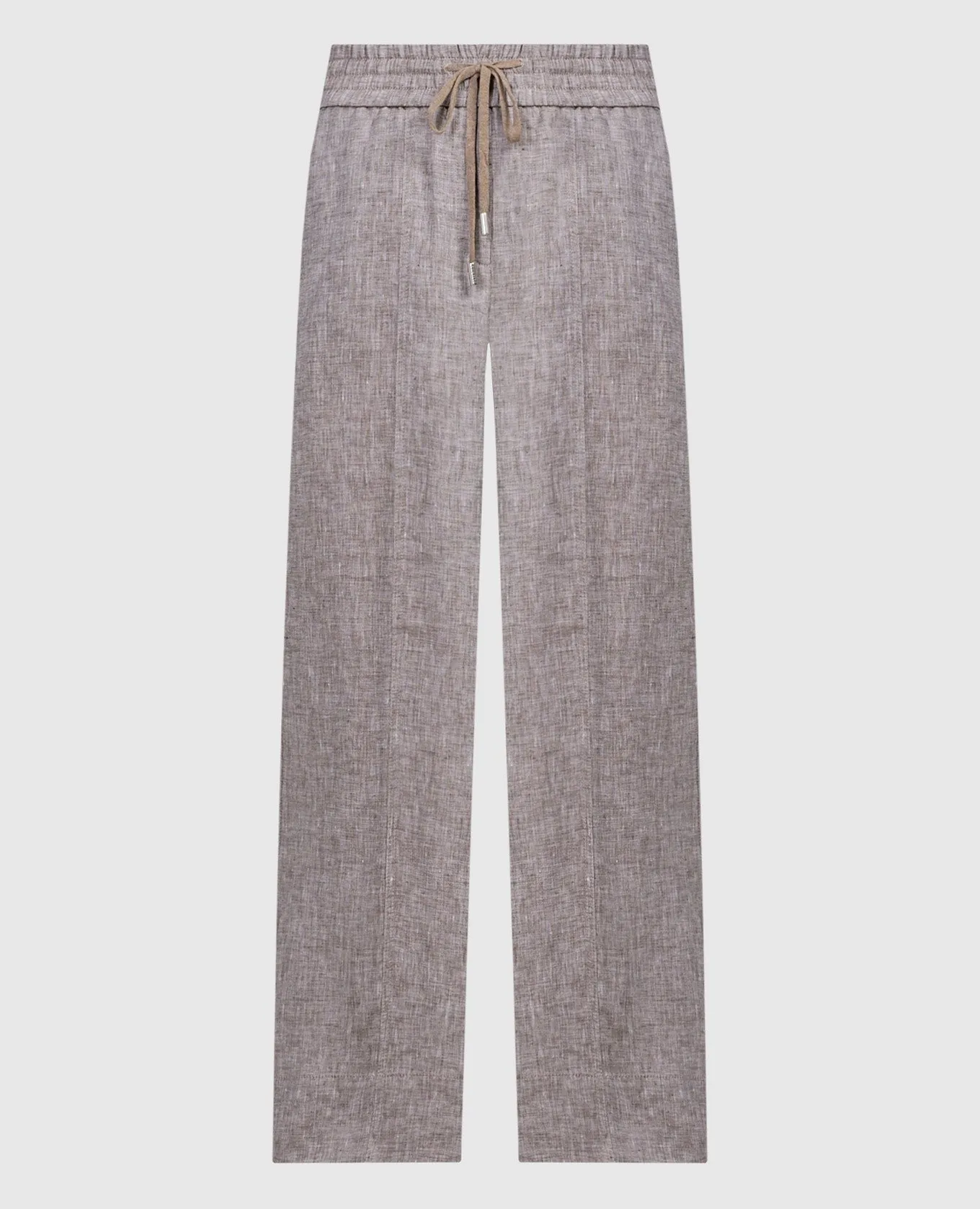 Peserico Brown linen flared pants