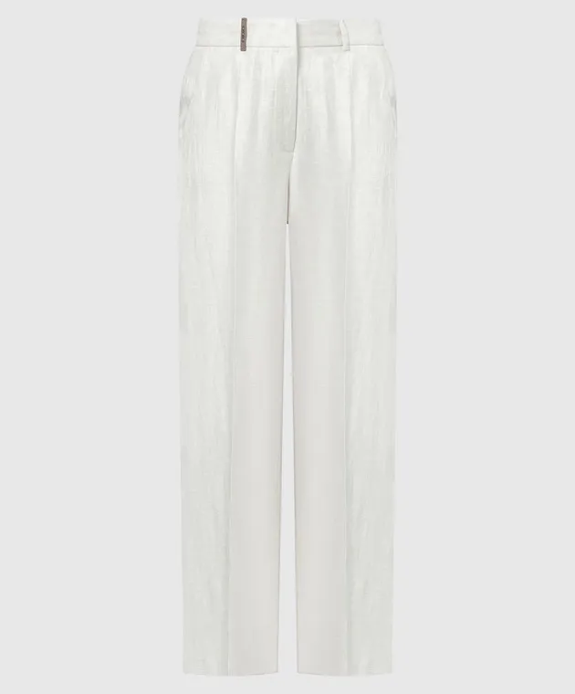 Peserico Gray linen pants
