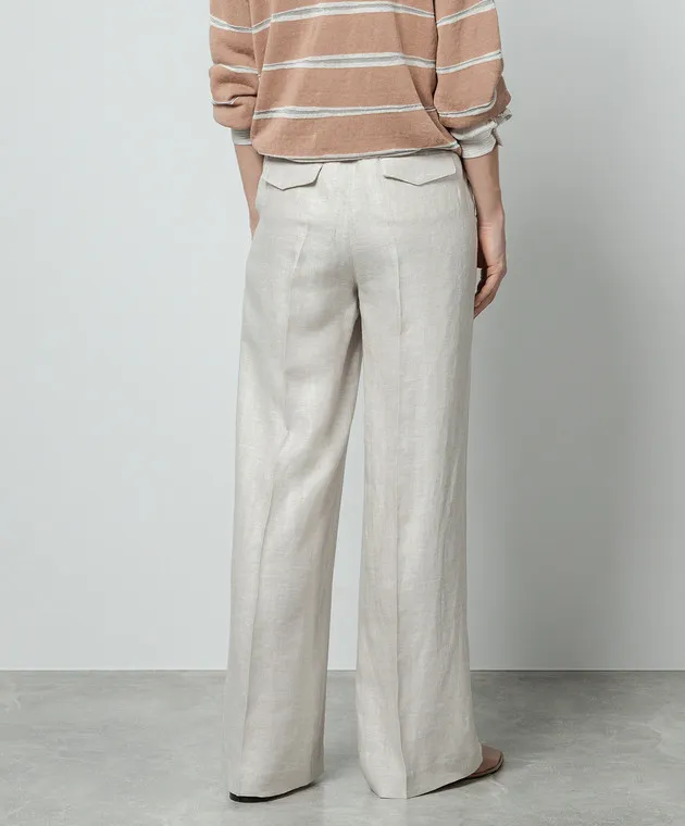 Peserico Gray linen pants