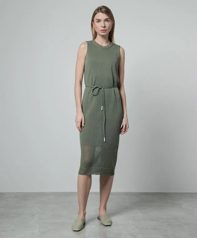 Peserico Green dress with linen