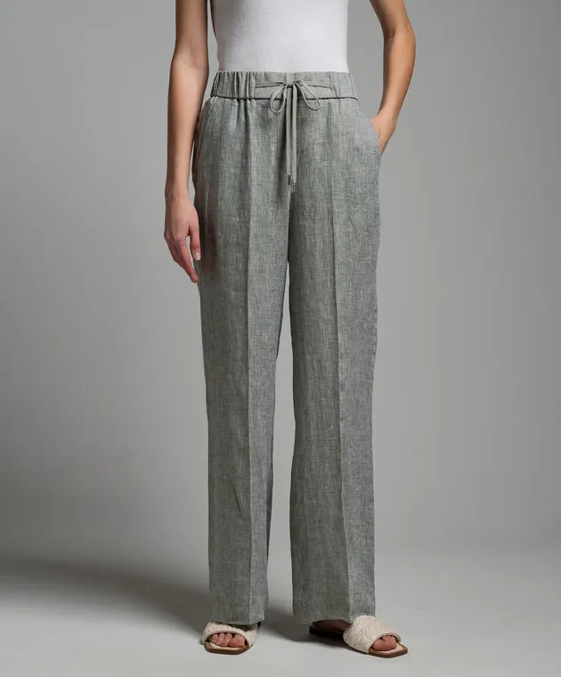 Peserico Green linen pants