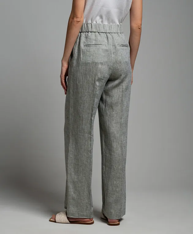 Peserico Green linen pants