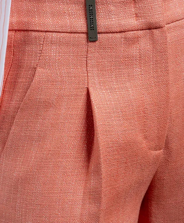 Peserico Orange pants with linen