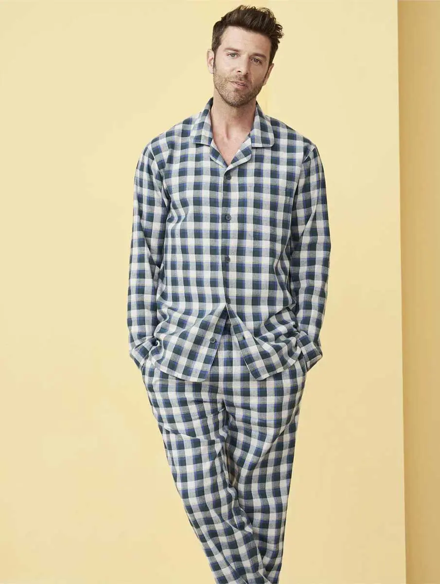 Pijama invierno hombre de cuadros ecológico