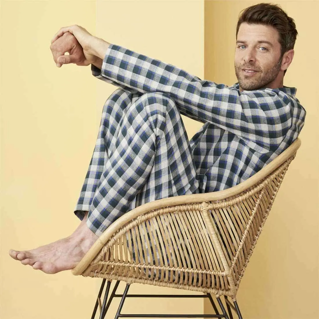 Pijama invierno hombre de cuadros ecológico