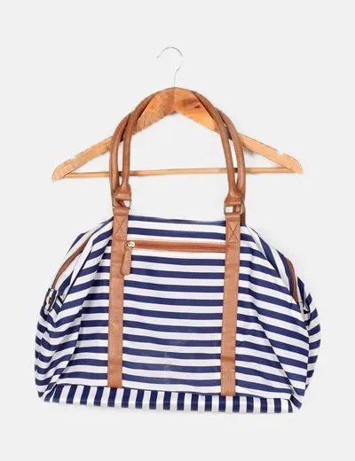 Primark Bolso de viaje rayas navy