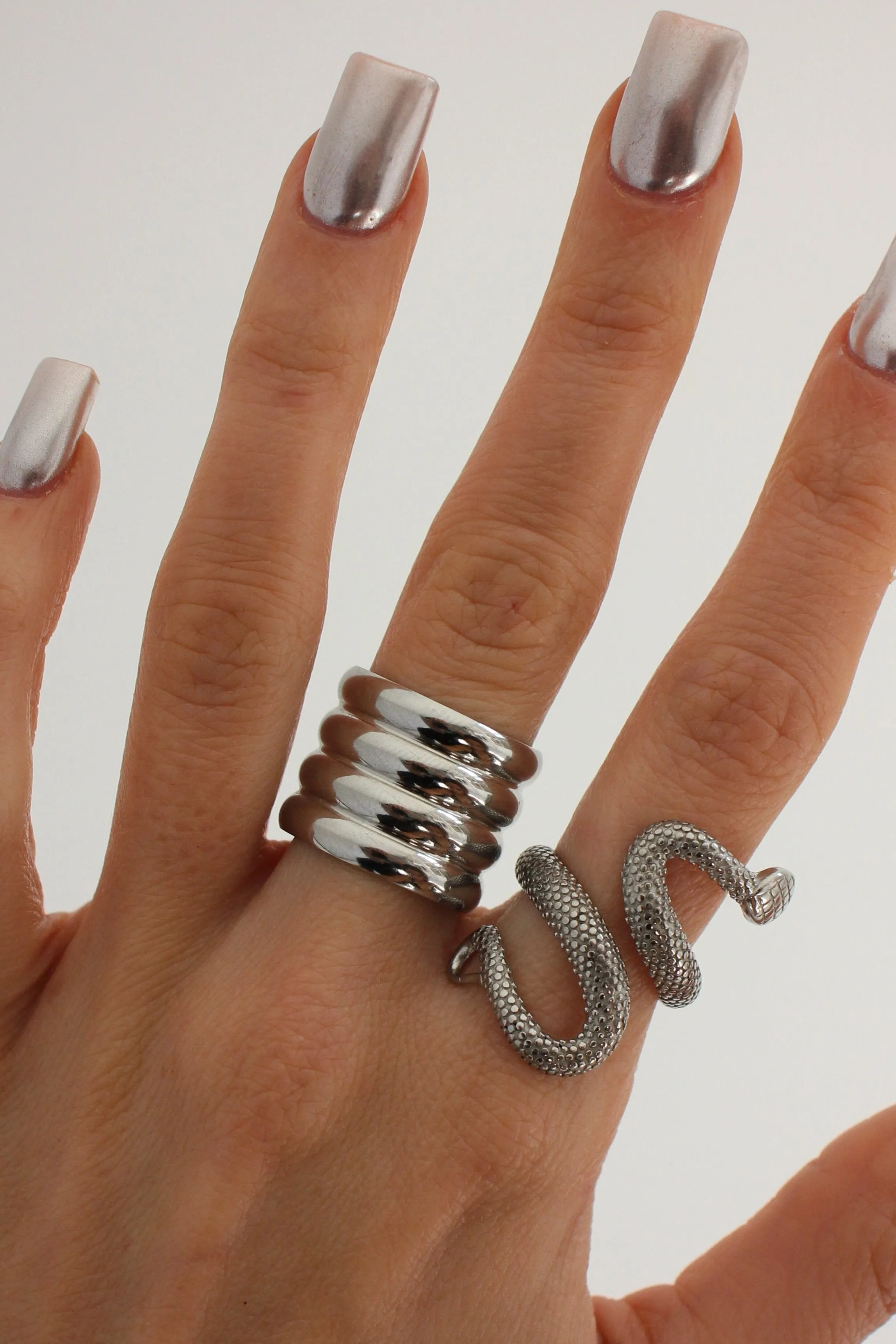 QUADRUPLE RING PLATA