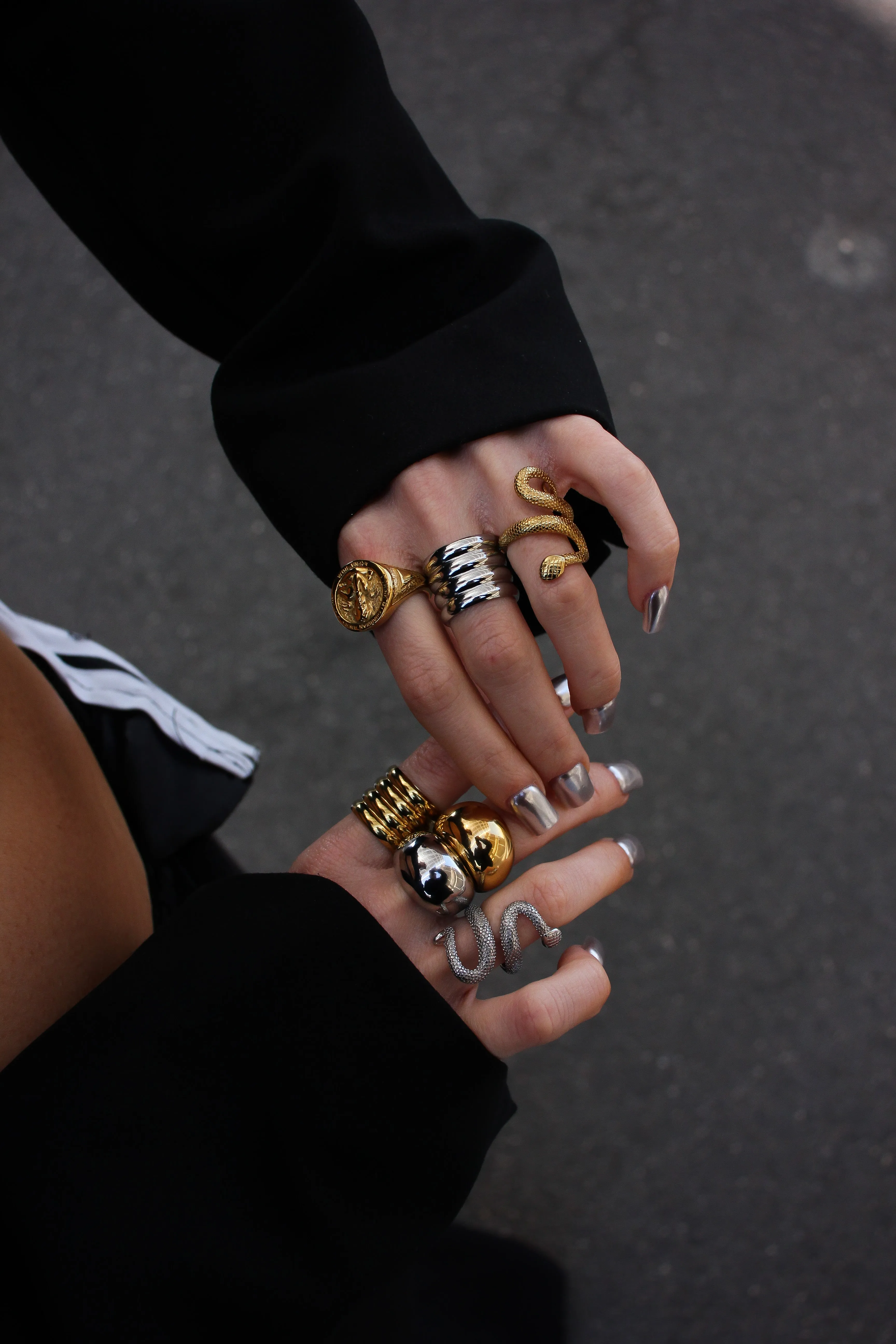 QUADRUPLE RING PLATA