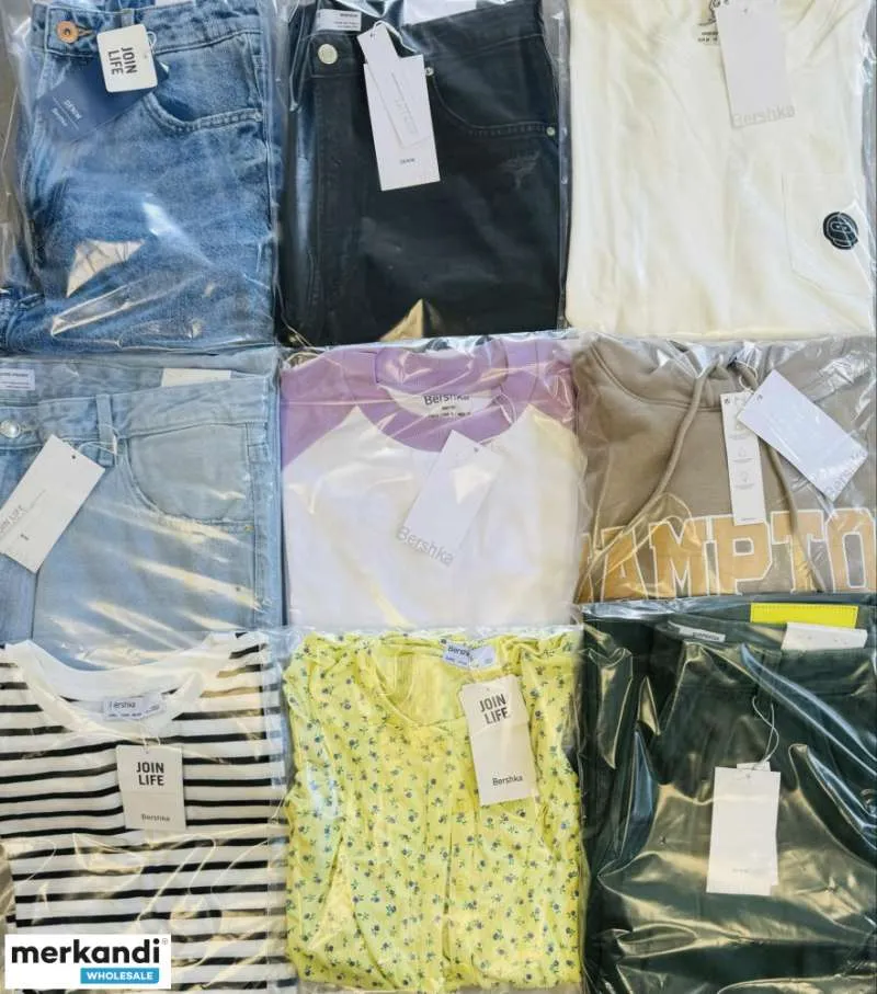 ROPA BERSHKA MUJER/HOMBRE MIX DE MODELOS Y TALLAS. CATEGORíA A NUEVO.