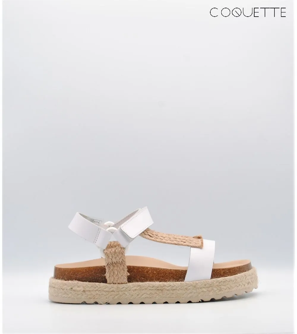 SANDALIA COQUETTE NIÑA BIO BLANCO YUTE