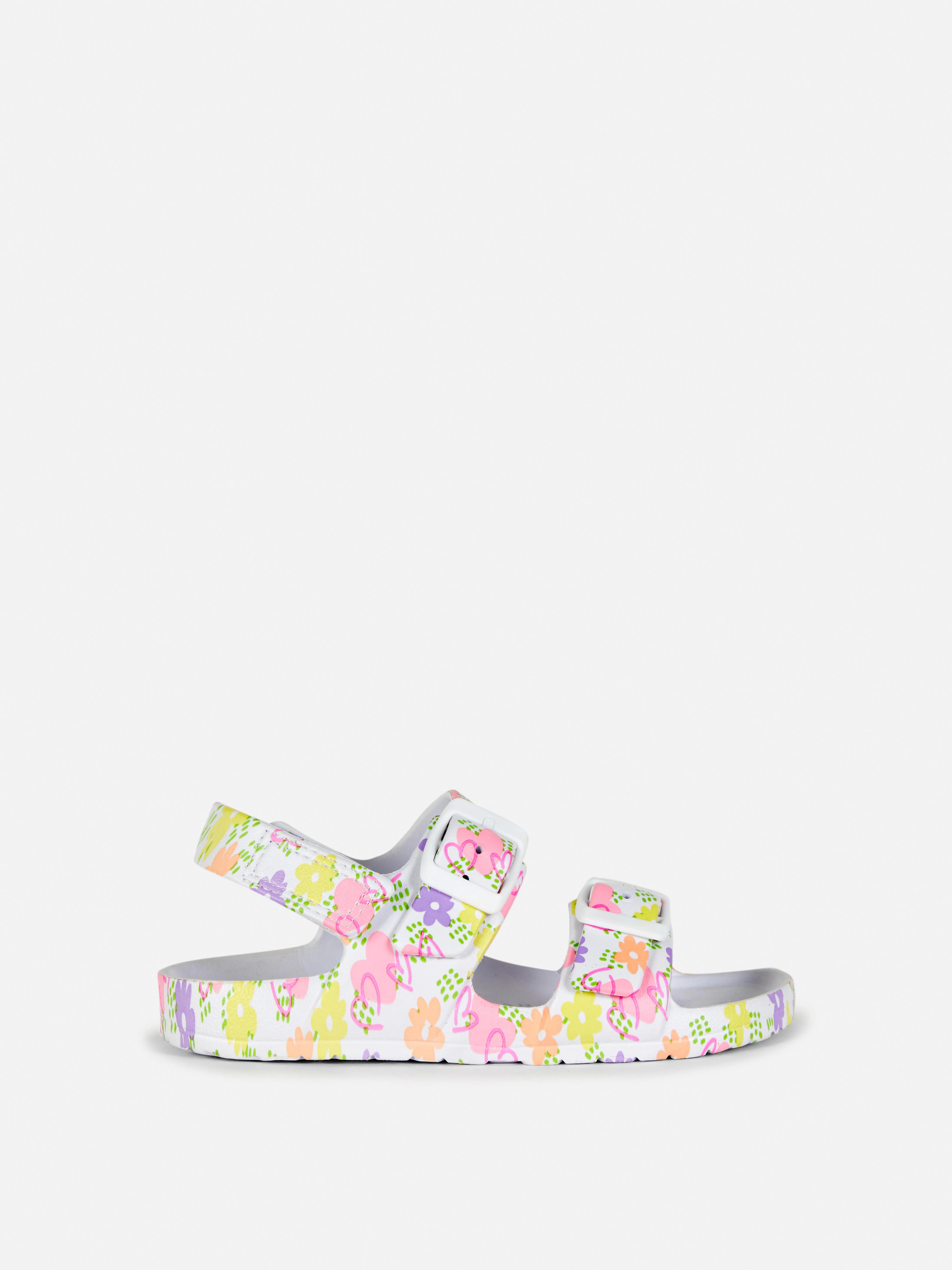 Sandalias de tiras con estampado floral