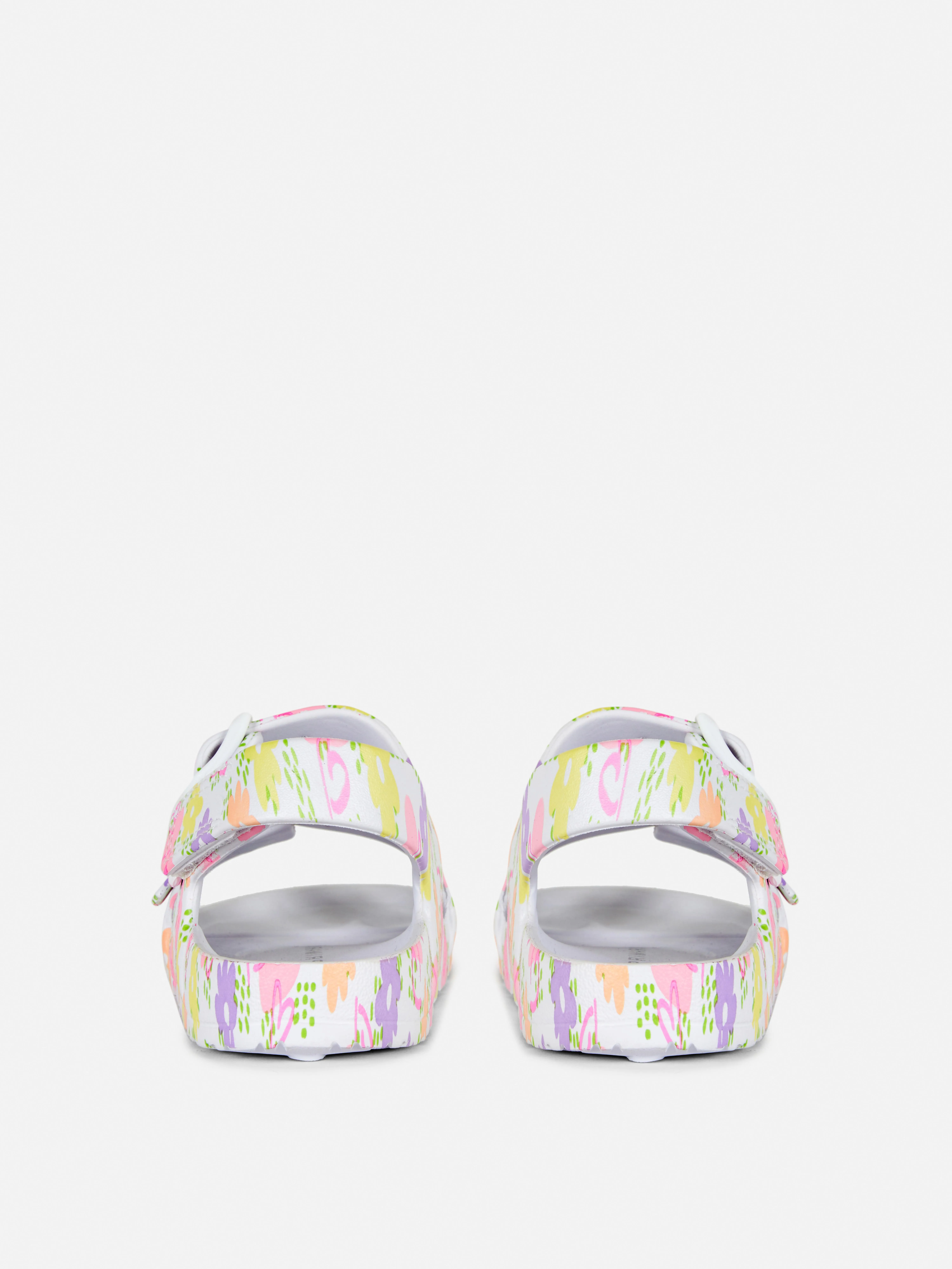 Sandalias de tiras con estampado floral
