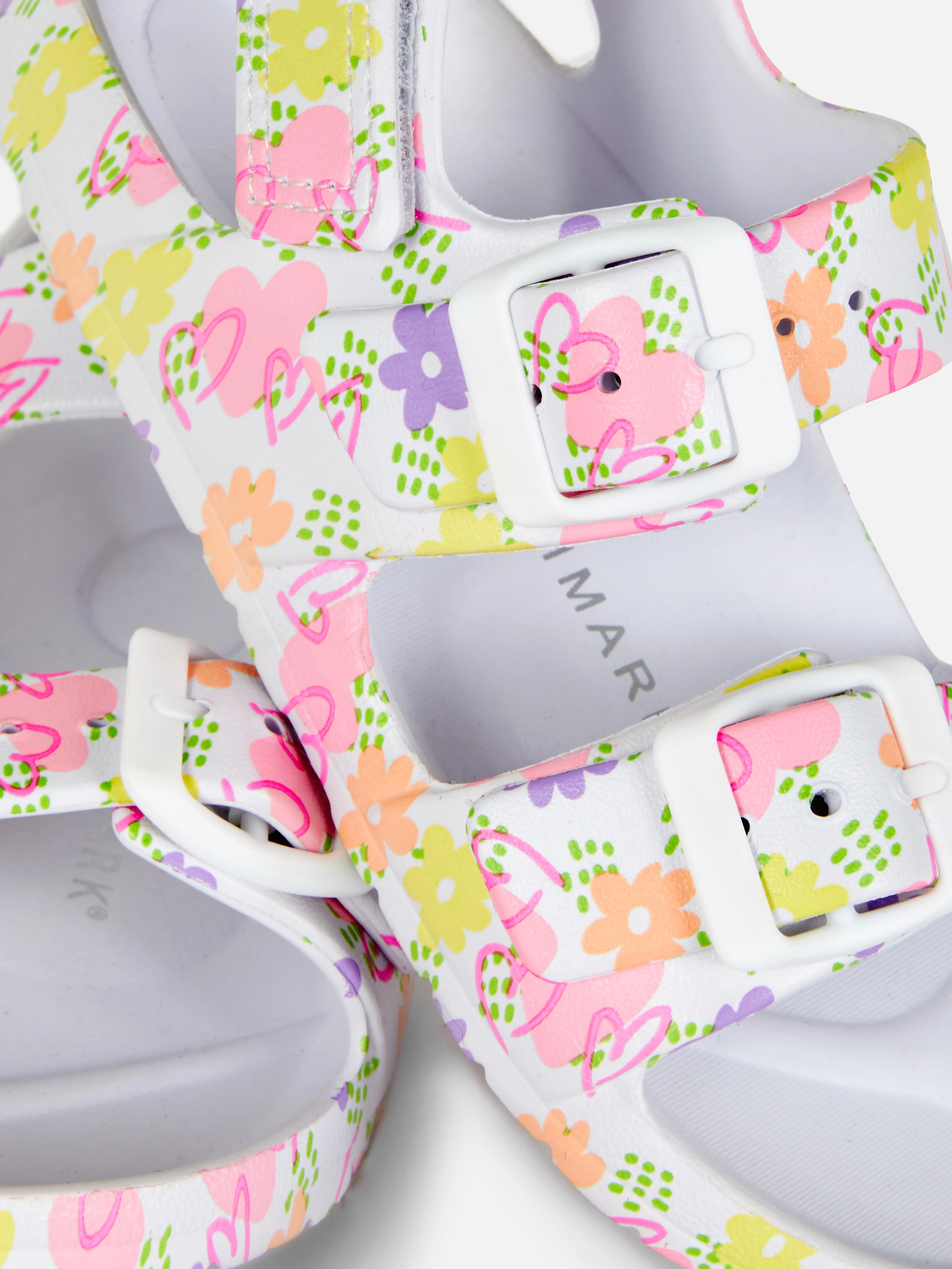 Sandalias de tiras con estampado floral