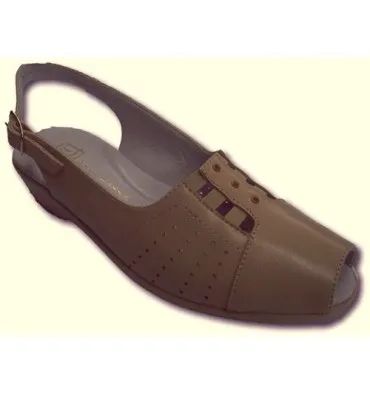 Sandalias señora empeine gomas muy comodas Doctor Cutillas en beig