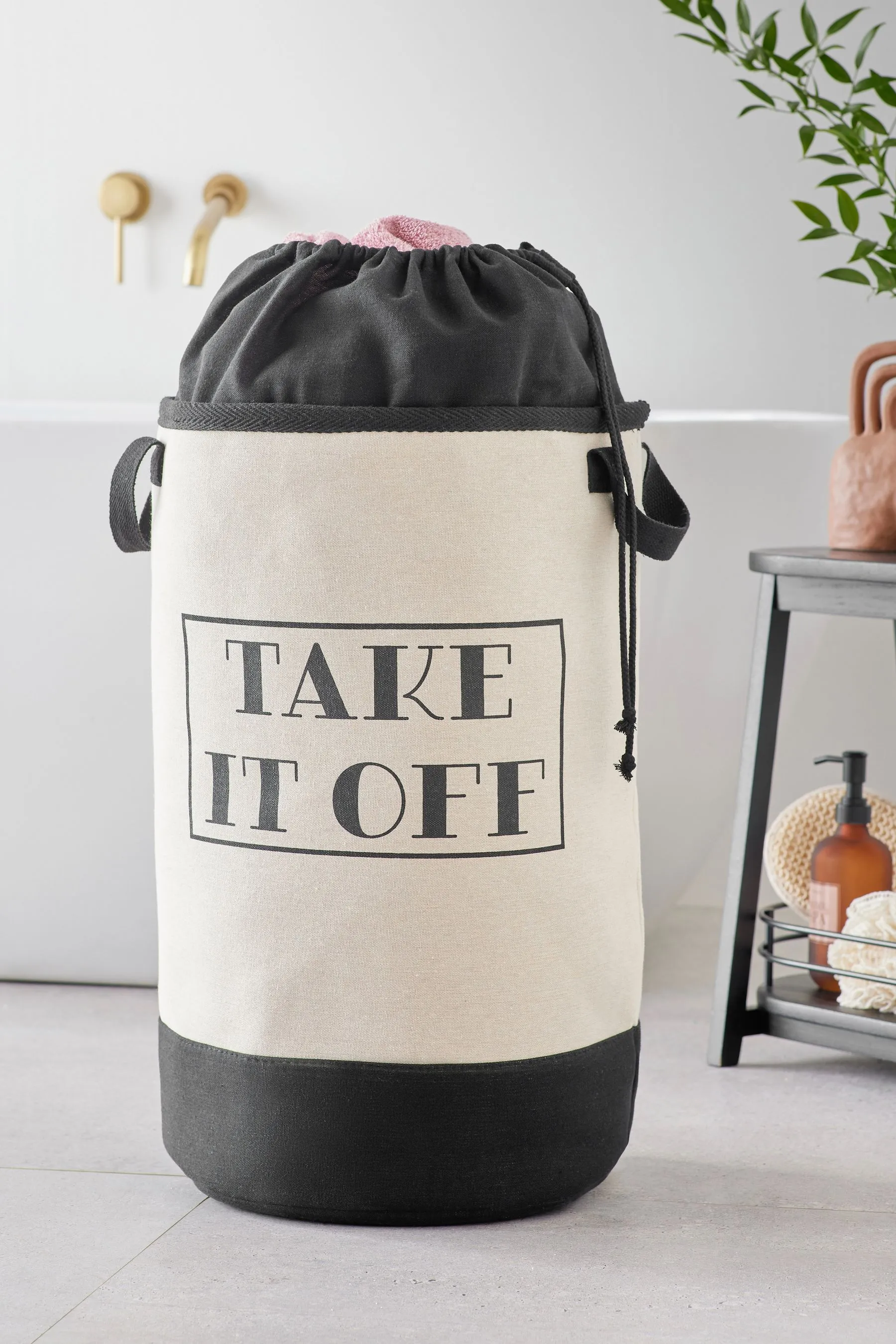 Slogan Laundry Basket