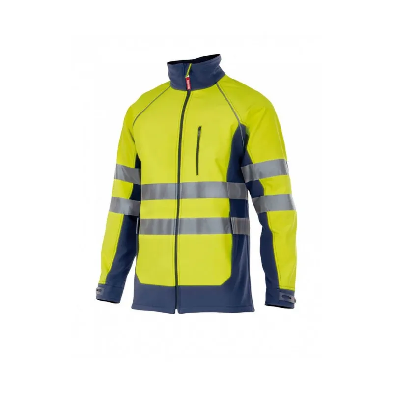Softshell bicolor de alta visibilidad en tejido de triple capa VELILLA Serie 306001