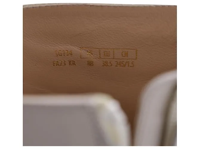 Stuart Weitzman Botines con cremallera Nola en cuero color crema Blanco Crudo 
