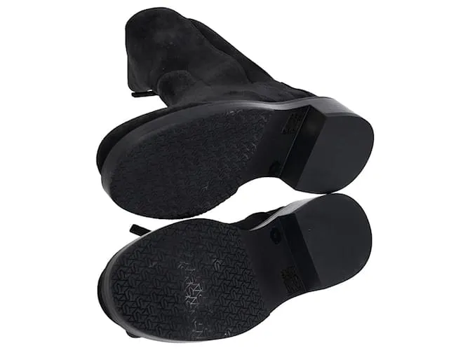 Stuart Weitzman Stuart Wetizman 5050 Botines con cremallera atrevida en ante negro 