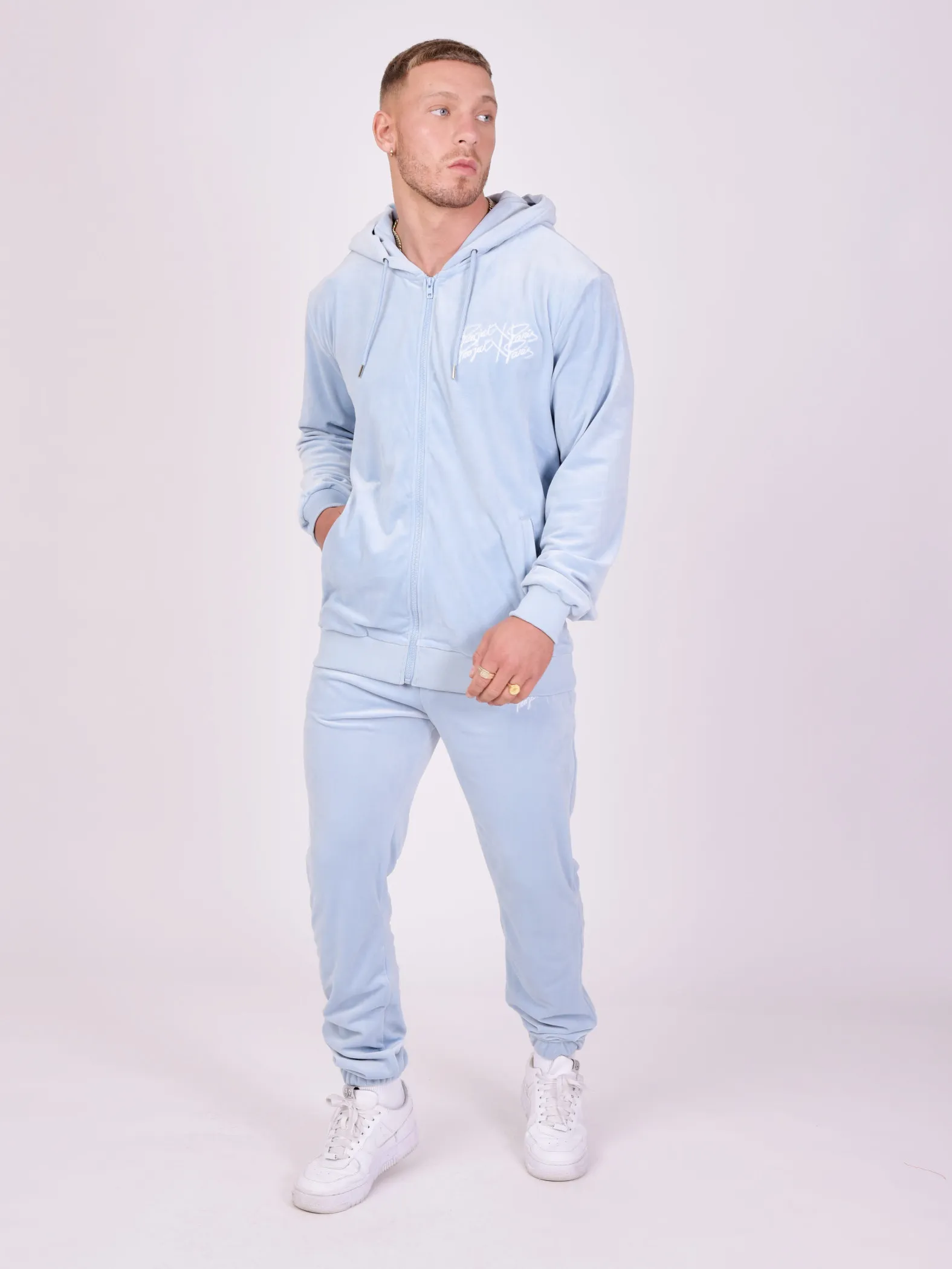 Sudadera con logo de terciopelo