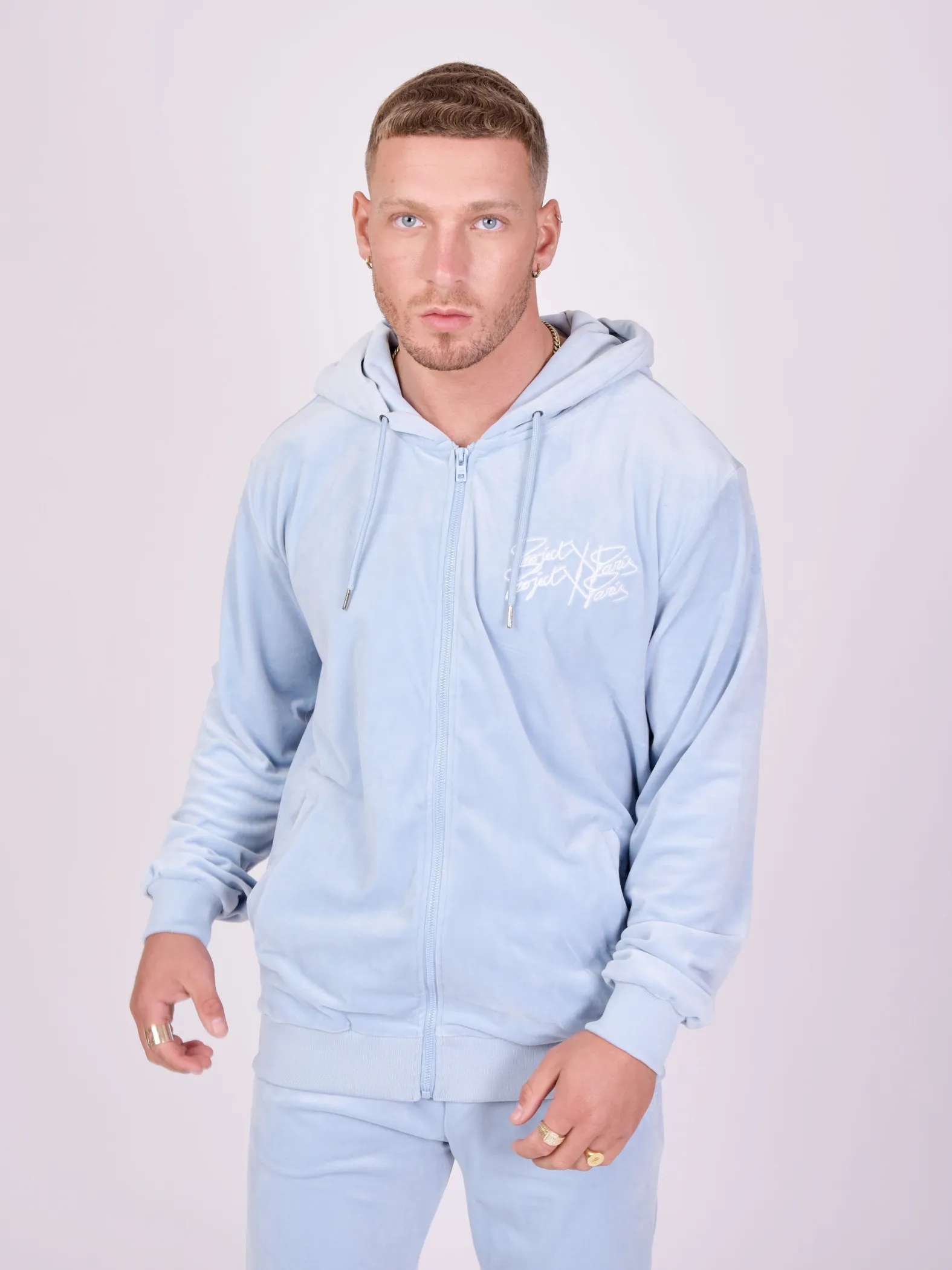 Sudadera con logo de terciopelo