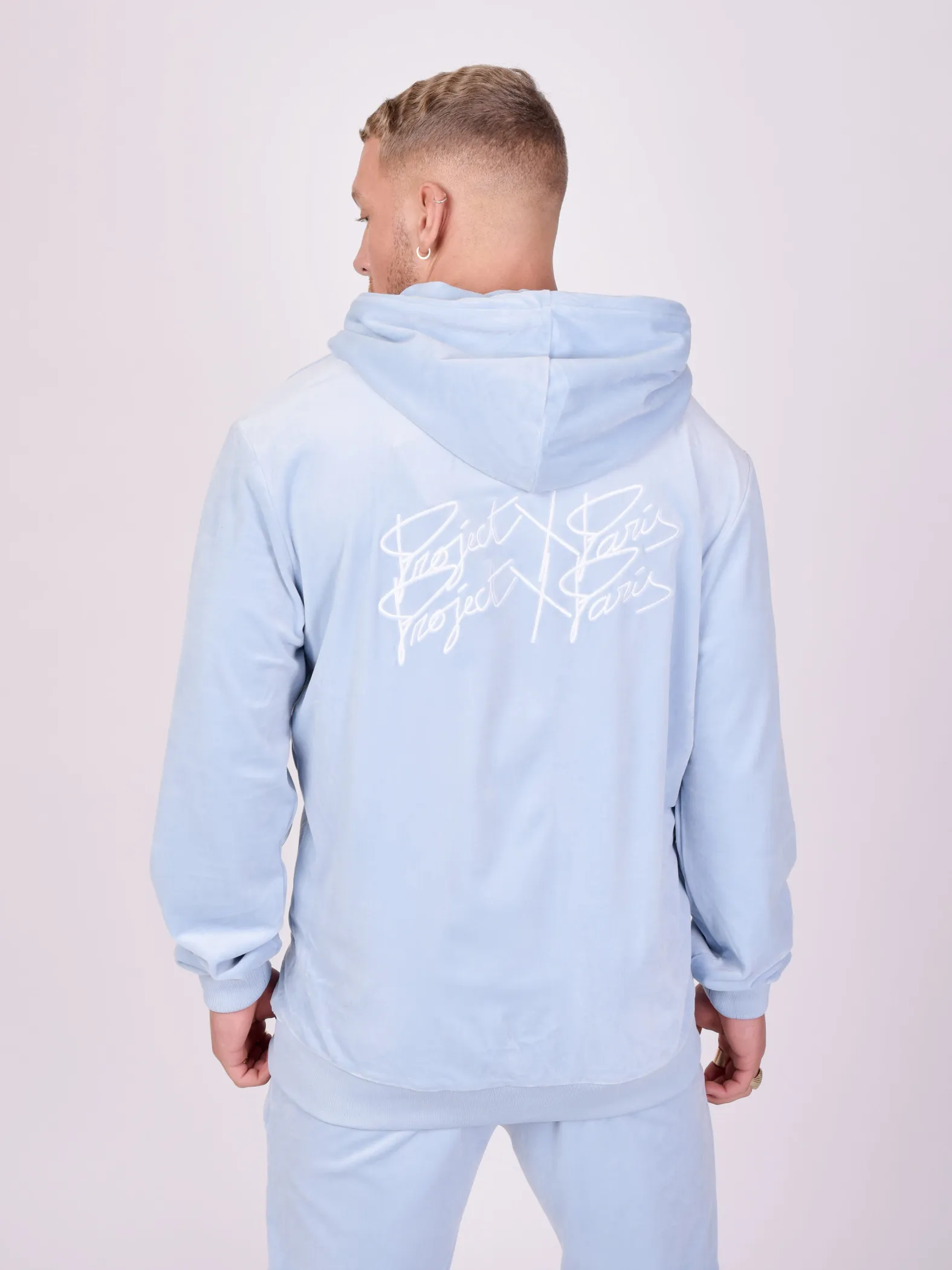 Sudadera con logo de terciopelo