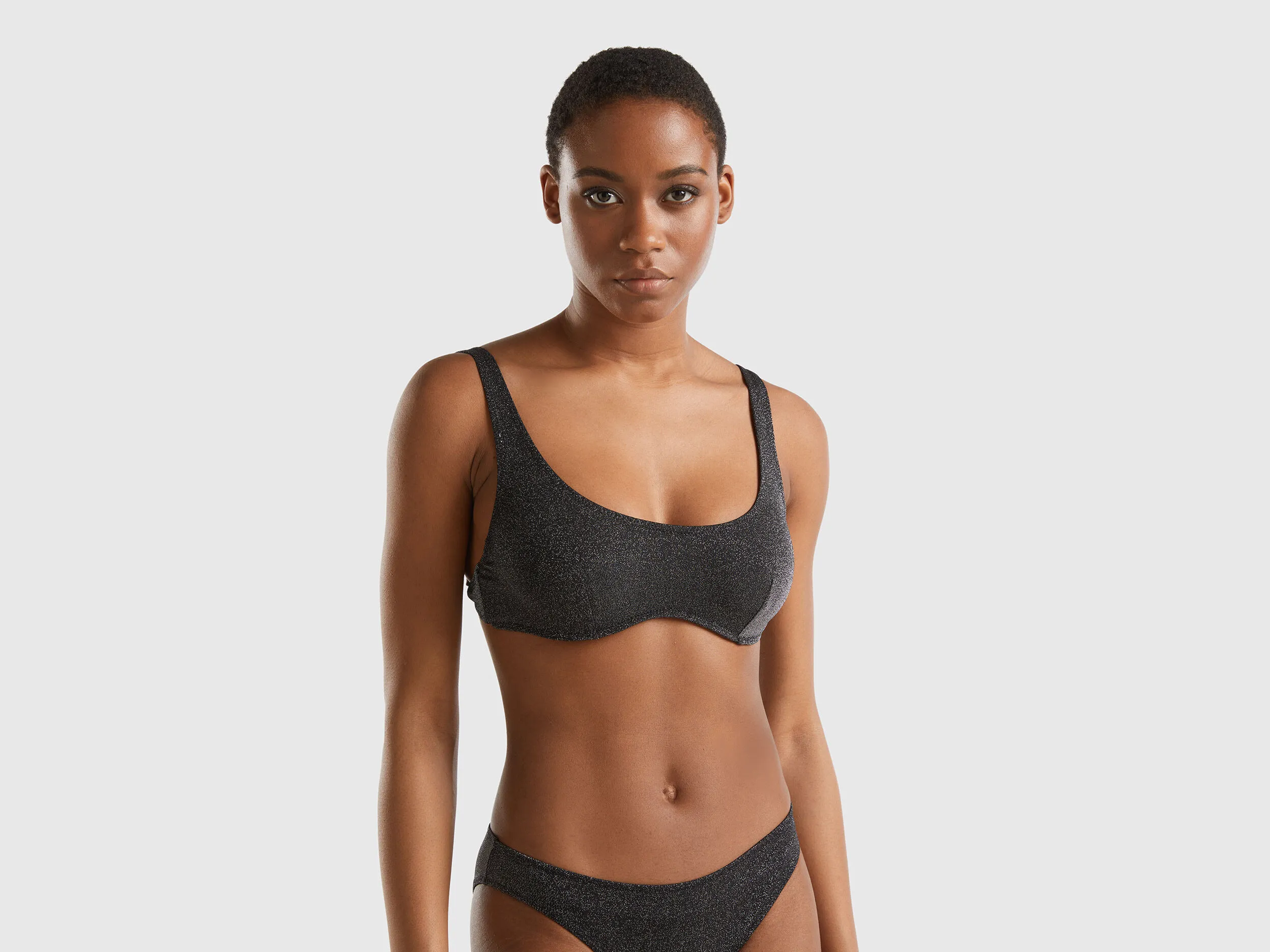 Sujetador de bikini de copa C con lúrex