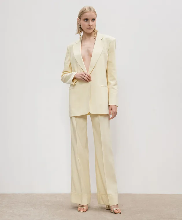 The Andamane Nathalie yellow pants with linen