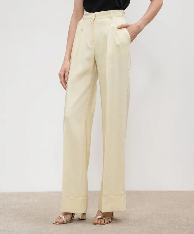 The Andamane Nathalie yellow pants with linen