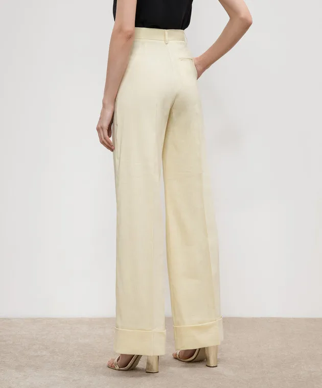 The Andamane Nathalie yellow pants with linen