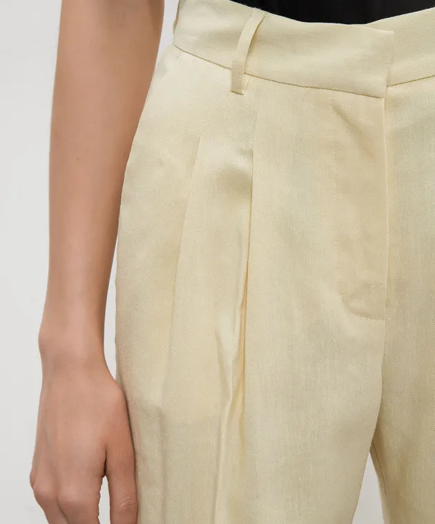 The Andamane Nathalie yellow pants with linen