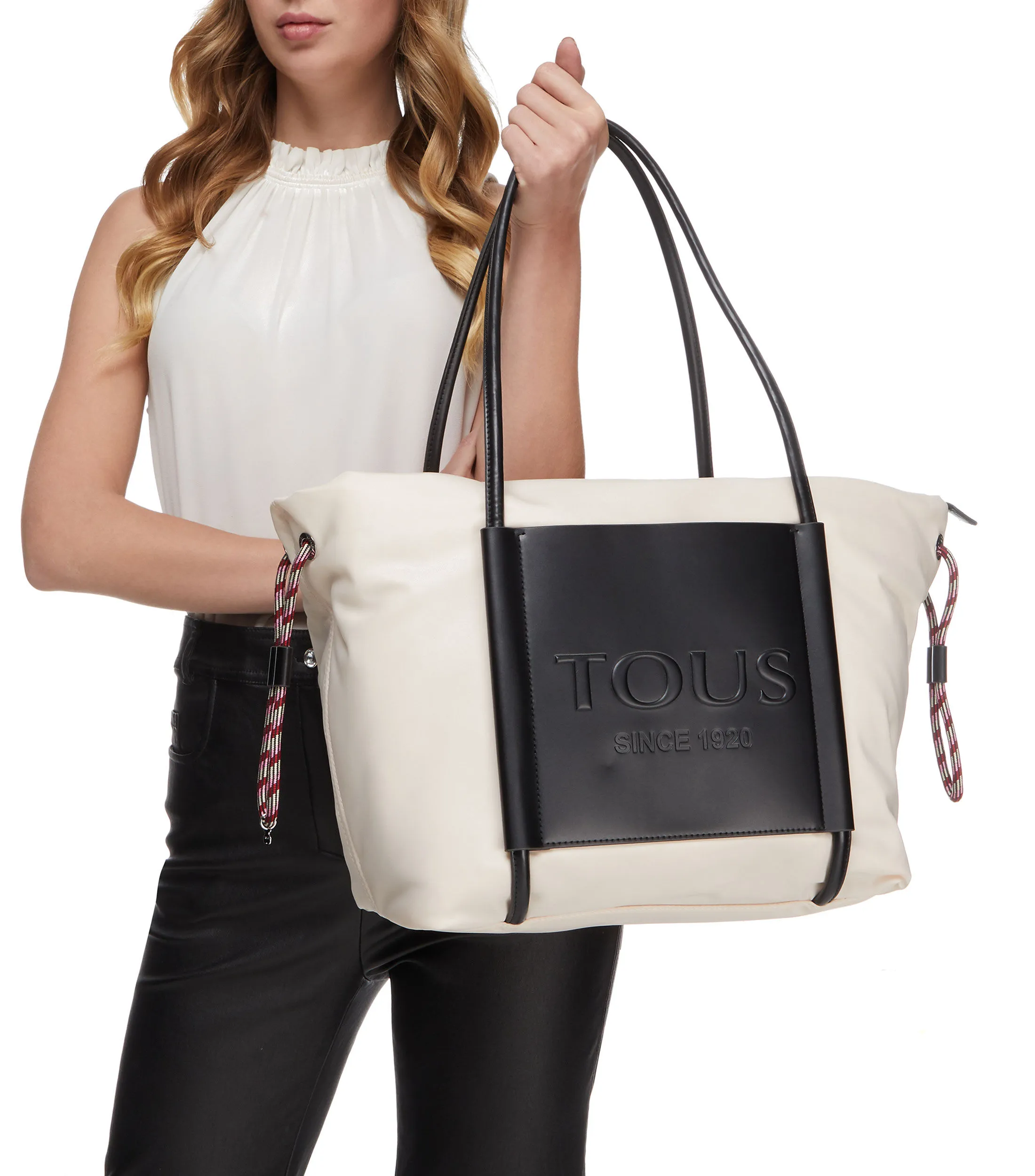 Tous Bolso Tote Extra grande beige Empire Mujer