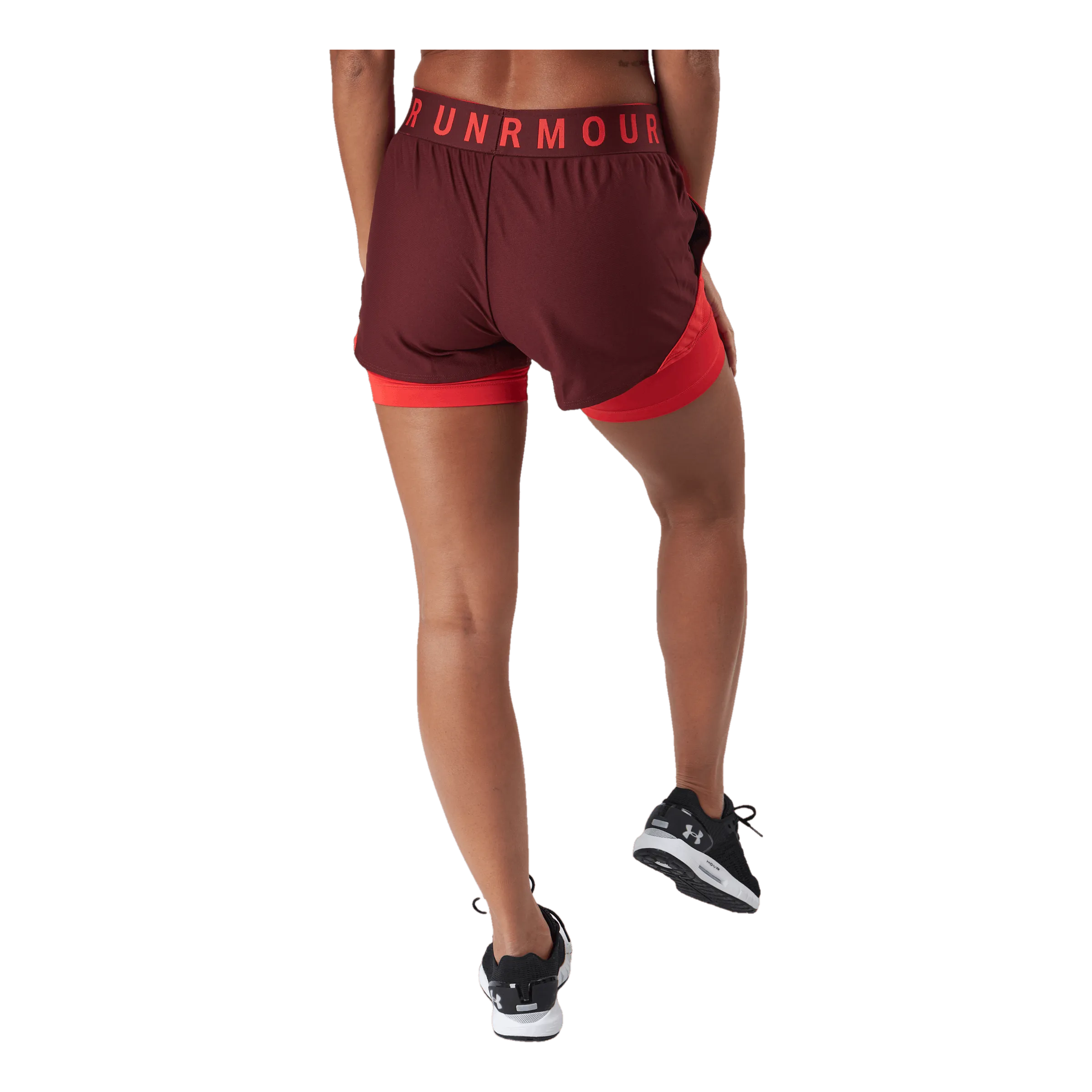 UNDER ARMOUR PLAY UP 2IN1 SHORTS CHESTNUT RED