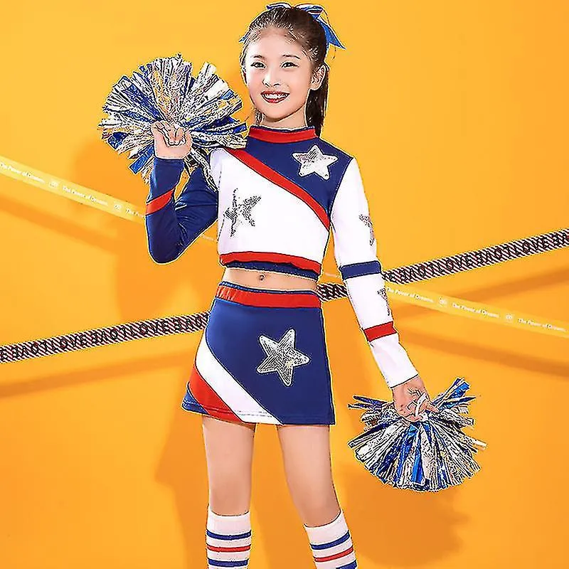 Uniforme De Porrista De Niñas Con Pomeranias Y Calcetines, Uniforme De Porrista De Los Niños Tw