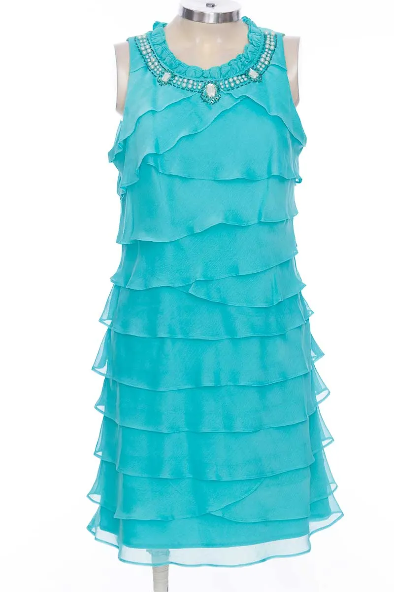 VESTIDO / ENTERIZO COLOR AGUAMARINA  S.L.FASHIONS